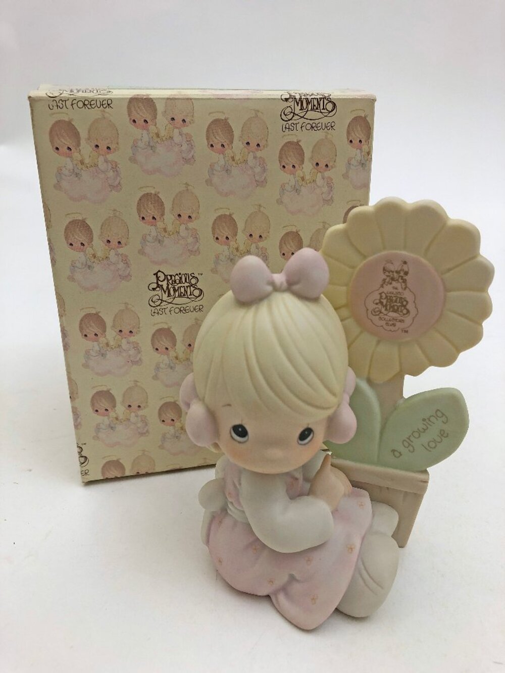 Enesco Precious Moments A Growing Love Figurine Sun Flower E-0108 1988